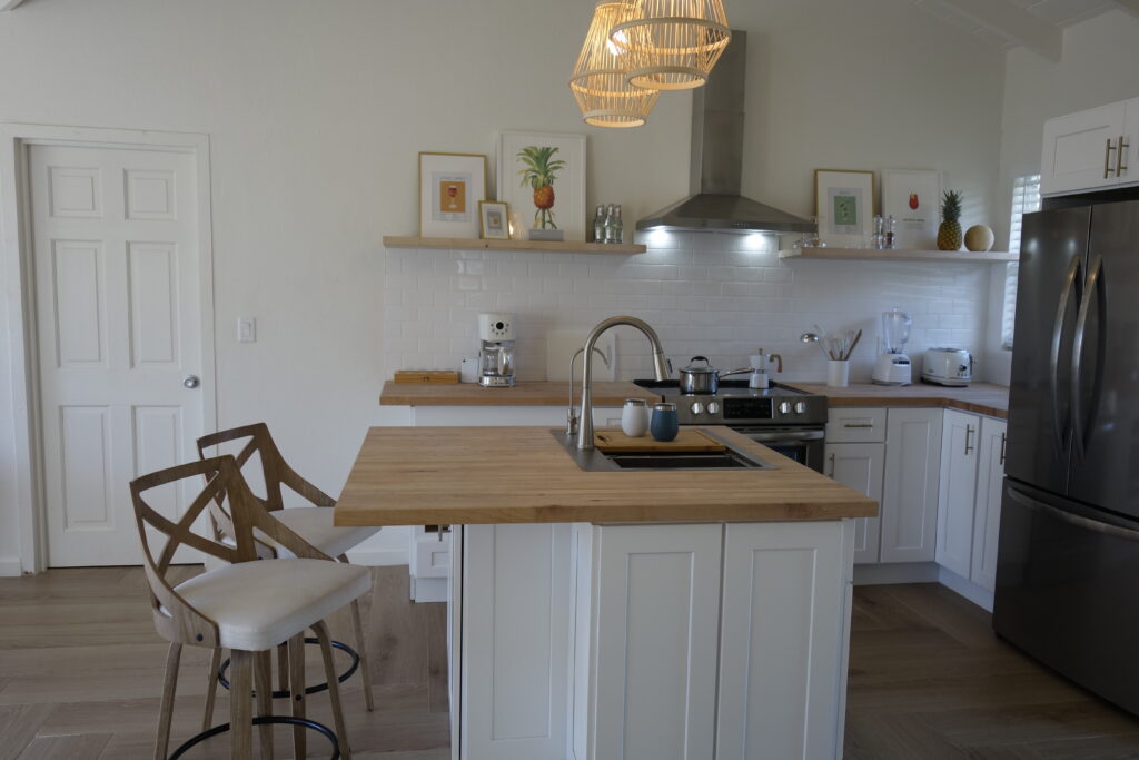 Kitchen of Sunrise Turtle Rental Beach Cabana