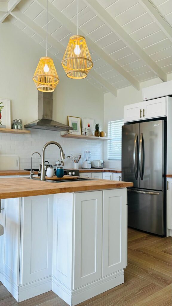 Kitchen of Sunrise Turtle rental beach cabana