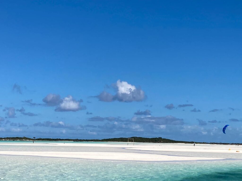 Coco Plum Beach with Kite Surfers