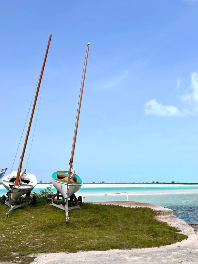 Sail boats by Salvation Beach Arm